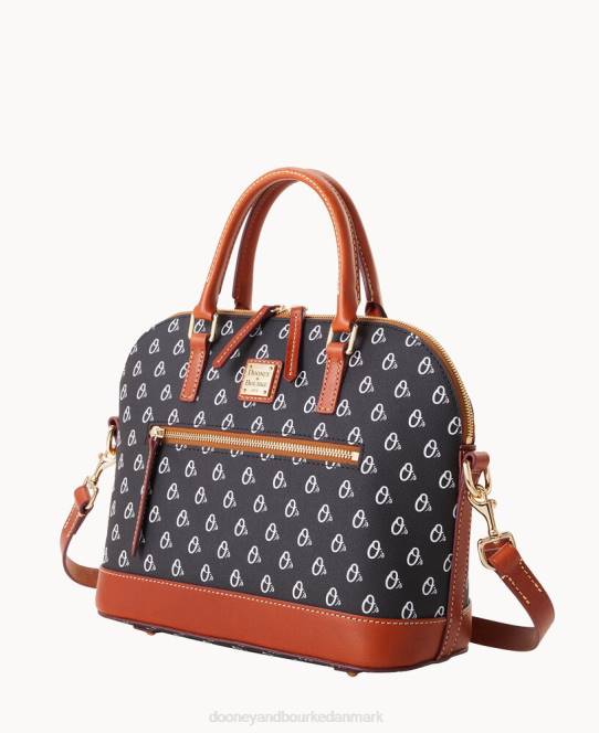 Dooney & Bourke mlb kuppeltaske med lynlås JV0J295 poser orioler