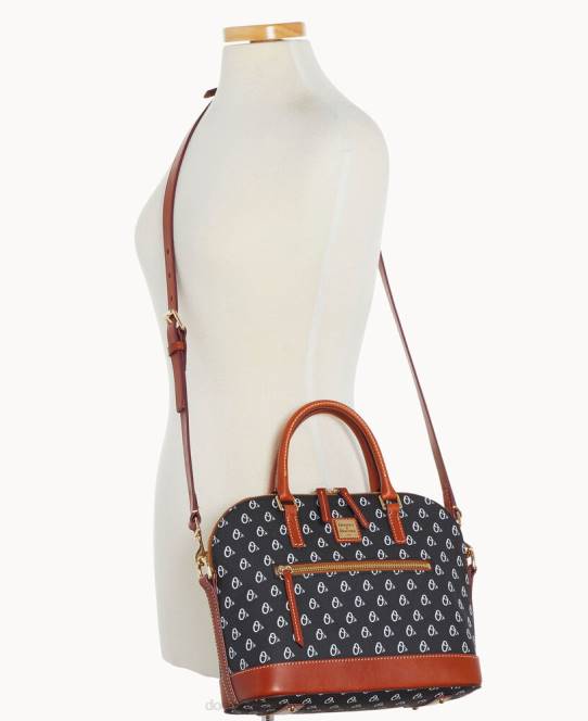 Dooney & Bourke mlb kuppeltaske med lynlås JV0J295 poser orioler