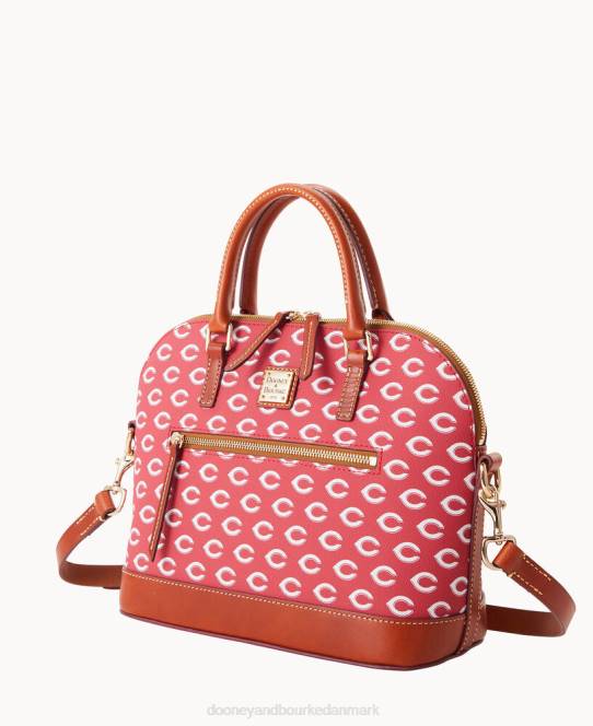Dooney & Bourke mlb kuppeltaske med lynlås JV0J296 poser røde