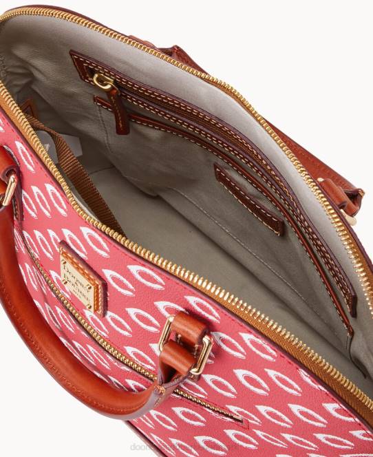 Dooney & Bourke mlb kuppeltaske med lynlås JV0J296 poser røde