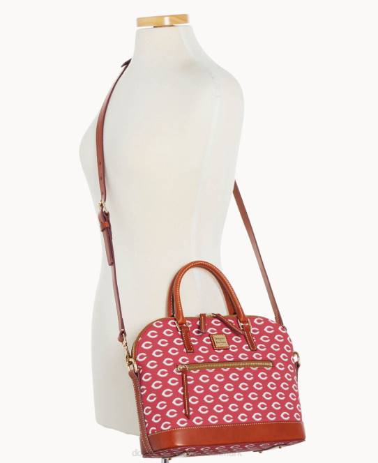 Dooney & Bourke mlb kuppeltaske med lynlås JV0J296 poser røde