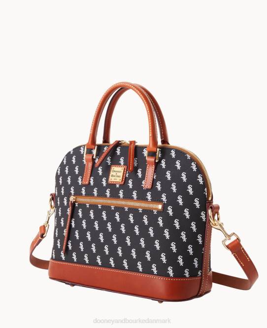 Dooney & Bourke mlb kuppeltaske med lynlås JV0J308 poser hvid sox
