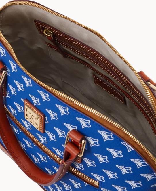 Dooney & Bourke mlb kuppeltaske med lynlås JV0J460 poser blåjaks