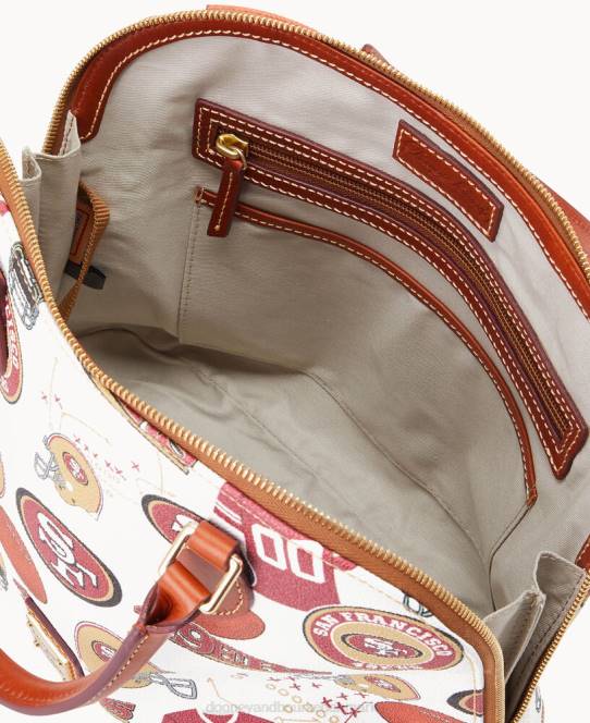 Dooney & Bourke nfl 49ers lynlåstaske med lynlås JV0J315 poser 49ers