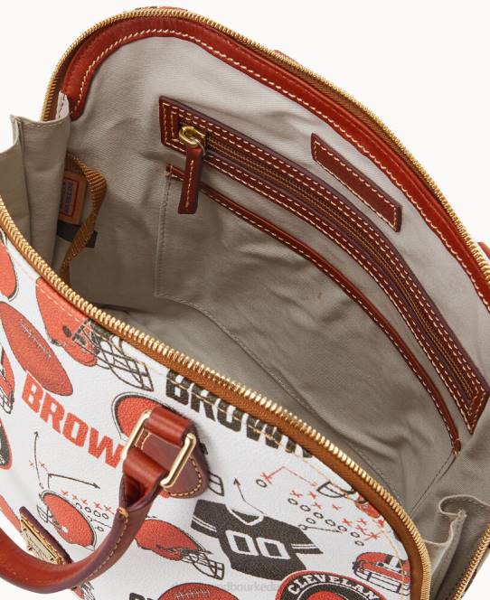 Dooney & Bourke nfl lynlåstaske med lynlås JV0J458 poser brune