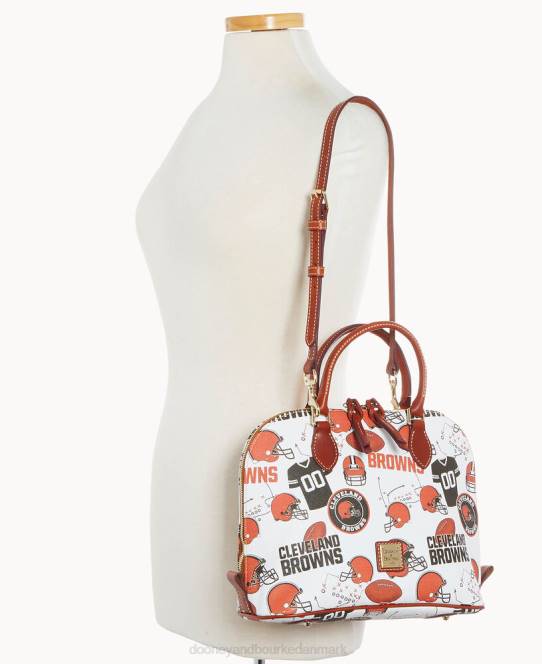 Dooney & Bourke nfl lynlåstaske med lynlås JV0J458 poser brune