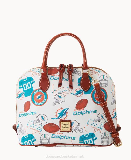 Dooney & Bourke nfl lynlåstaske med lynlås JV0J487 poser delfiner