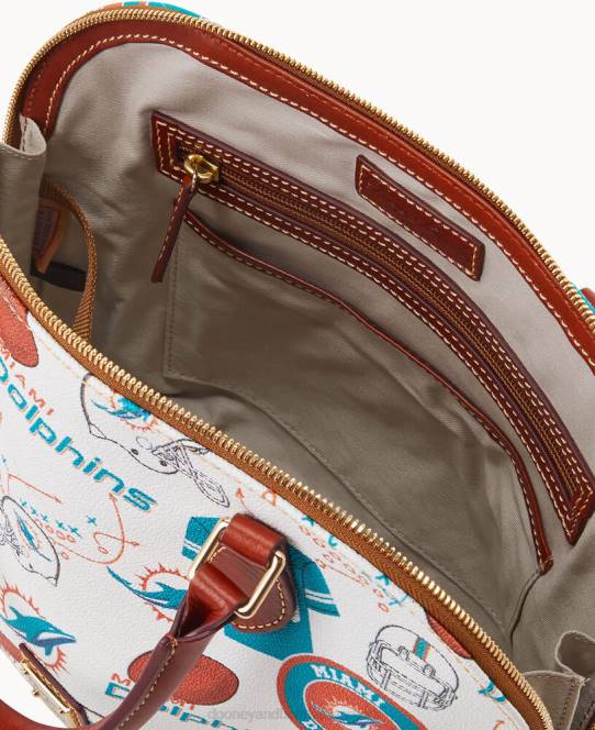 Dooney & Bourke nfl lynlåstaske med lynlås JV0J487 poser delfiner