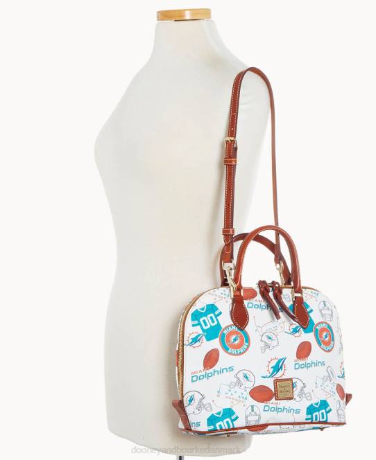 Dooney & Bourke nfl lynlåstaske med lynlås JV0J487 poser delfiner