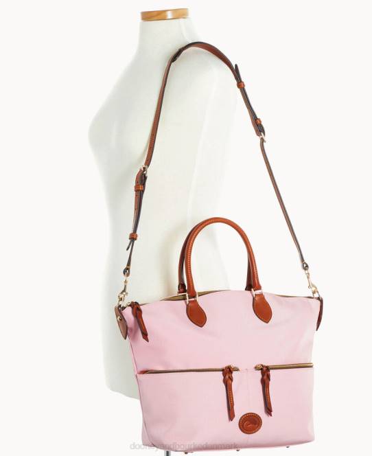 Dooney & Bourke nylon taske med stor lomme JV0J374 poser lyserød