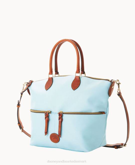 Dooney & Bourke nylon taske med stor lomme JV0J376 poser lyseblå
