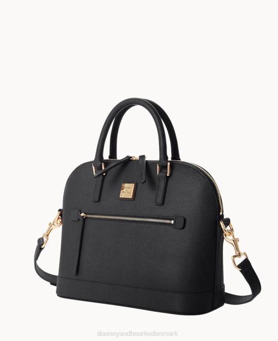 Dooney & Bourke saffiano kuppel lynlåstaske JV0J92 poser sort