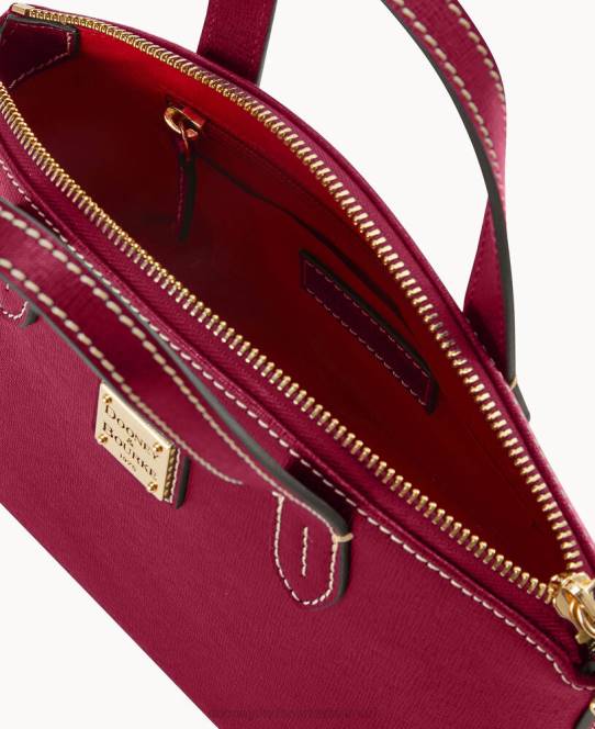 Dooney & Bourke saffiano rubin taske med etui JV0J661 poser tranebær