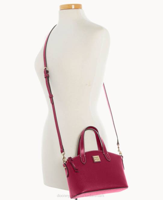 Dooney & Bourke saffiano rubin taske med etui JV0J661 poser tranebær