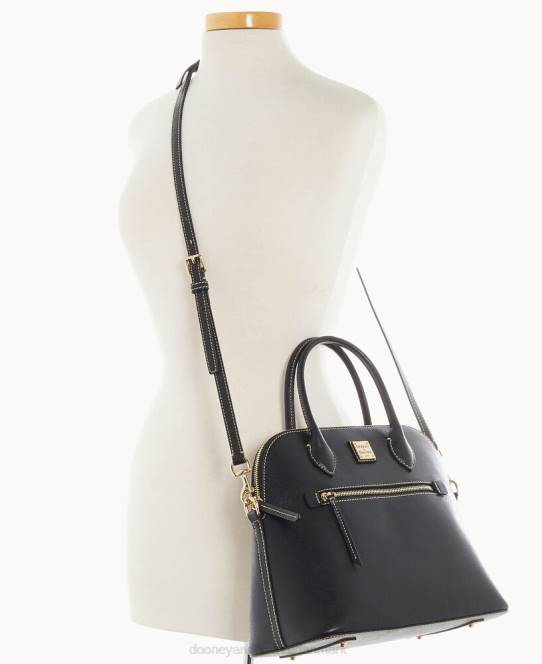 Dooney & Bourke saffiano stor kuppeltaske JV0J746 poser sort