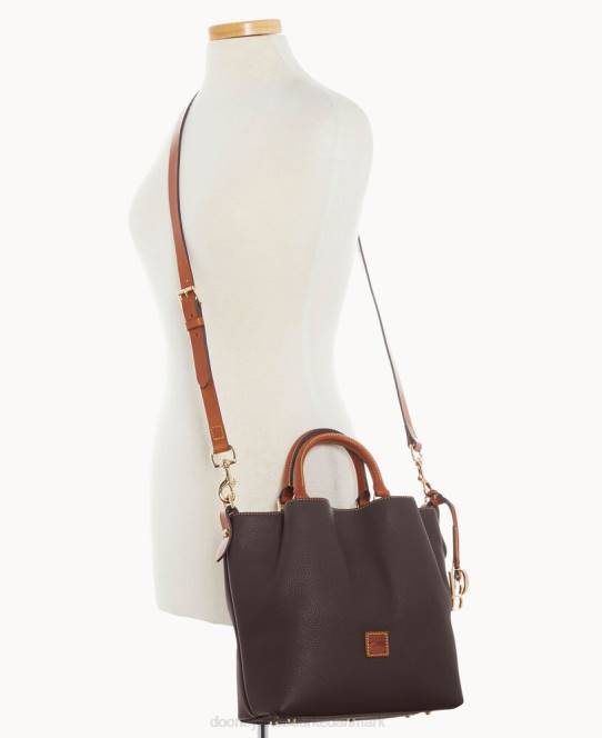 Dooney & Bourke småsten korn lille barlow JV0J510 poser brun tmoro