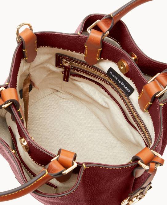 Dooney & Bourke småsten korn lille barlow JV0J511 poser bordeaux