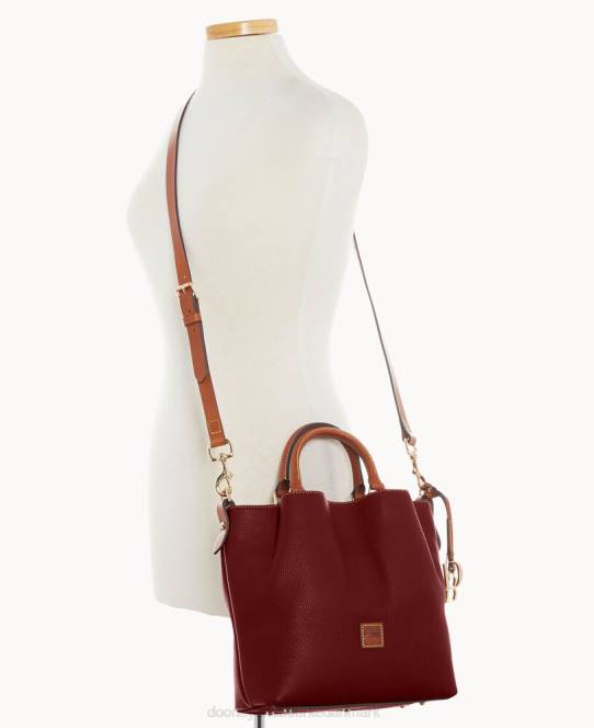 Dooney & Bourke småsten korn lille barlow JV0J511 poser bordeaux