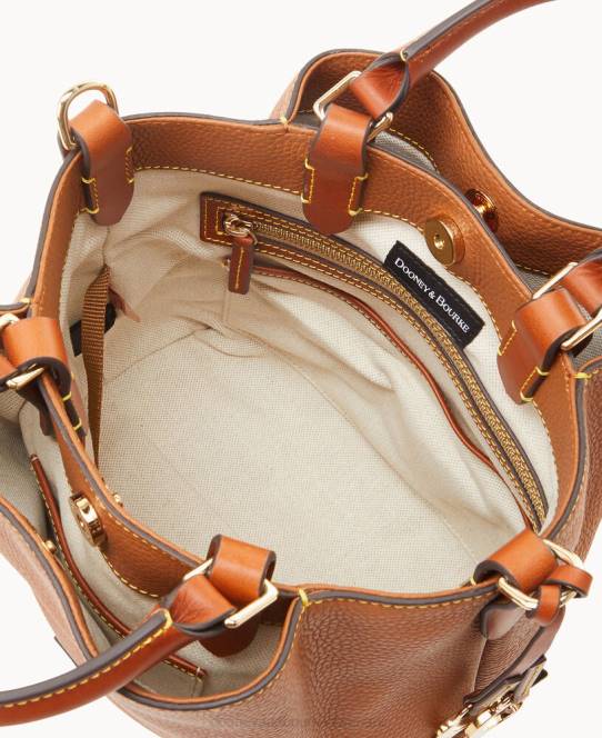 Dooney & Bourke småsten korn lille barlow JV0J512 poser karamel