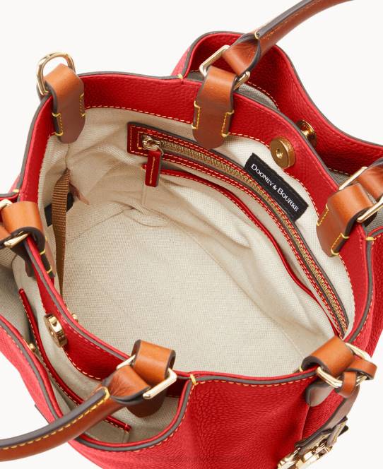 Dooney & Bourke småsten korn lille barlow JV0J516 poser rød