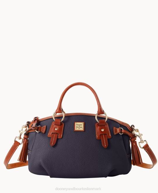 Dooney & Bourke småsten korn medium posttaske JV0J773 poser midnatsblå