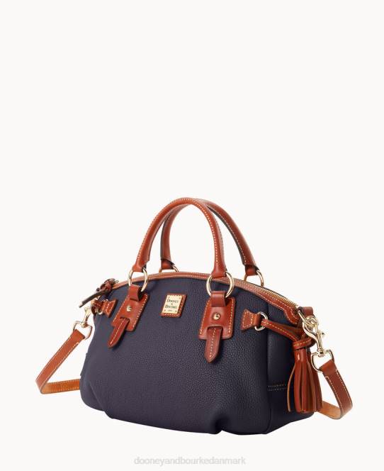 Dooney & Bourke småsten korn medium posttaske JV0J773 poser midnatsblå