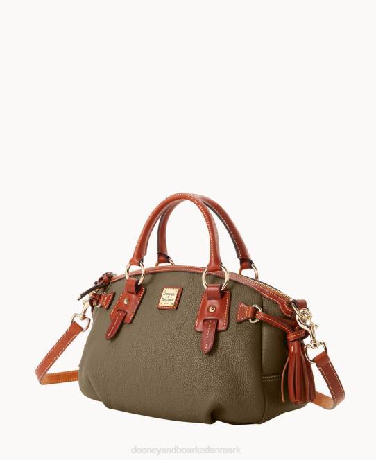 Dooney & Bourke småsten korn medium posttaske JV0J774 poser oliven
