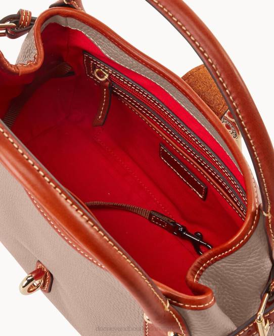 Dooney & Bourke småsten med lille logolåstaske JV0J595 poser taupe