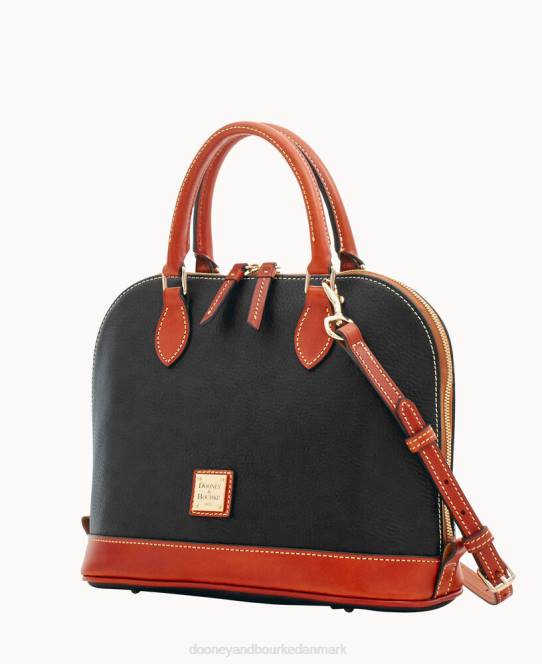 Dooney & Bourke småstensfarvet lynlåstaske JV0J55 poser sort