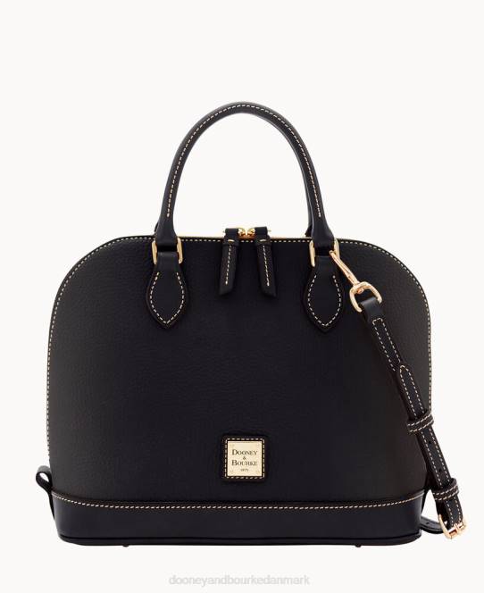 Dooney & Bourke småstensfarvet lynlåstaske JV0J56 poser sort