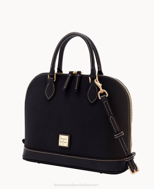 Dooney & Bourke småstensfarvet lynlåstaske JV0J56 poser sort