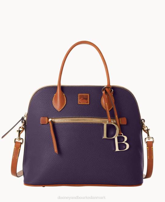 Dooney & Bourke småstenskorn stor kuppeltaske JV0J1543 poser blomme vin