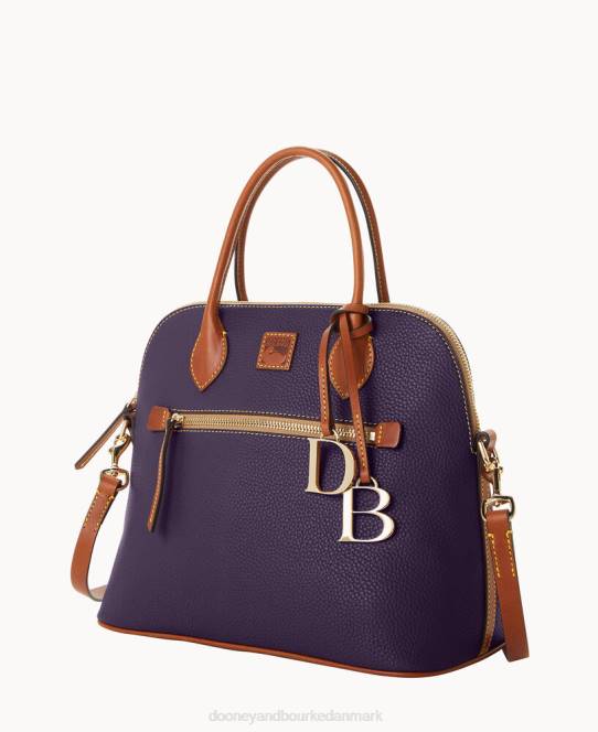 Dooney & Bourke småstenskorn stor kuppeltaske JV0J1543 poser blomme vin