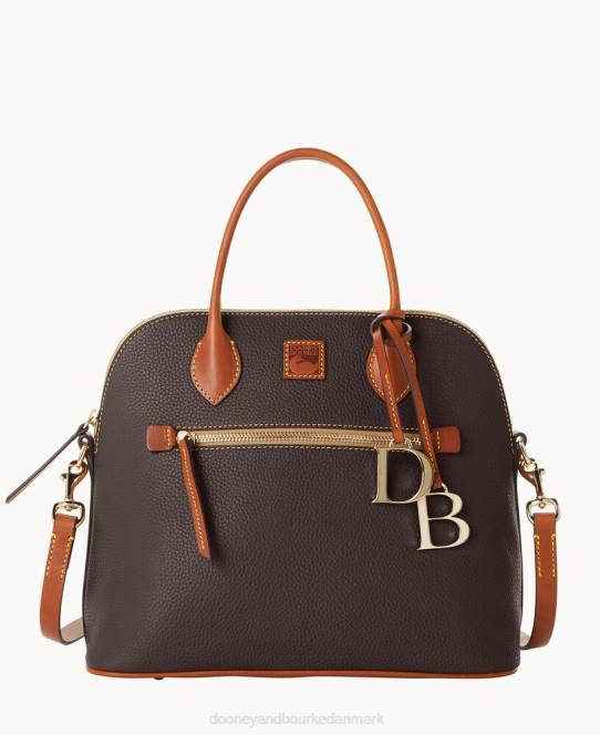 Dooney & Bourke småstenskorn stor kuppeltaske JV0J82 poser brun tmoro