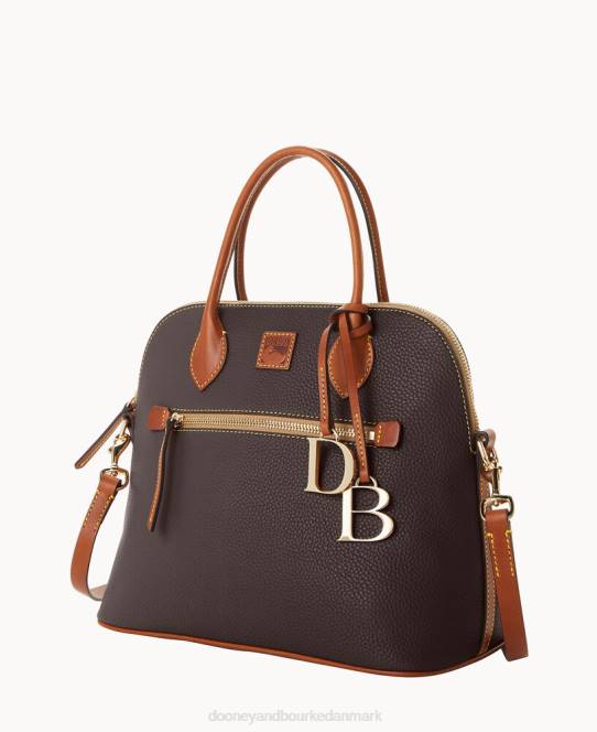 Dooney & Bourke småstenskorn stor kuppeltaske JV0J82 poser brun tmoro