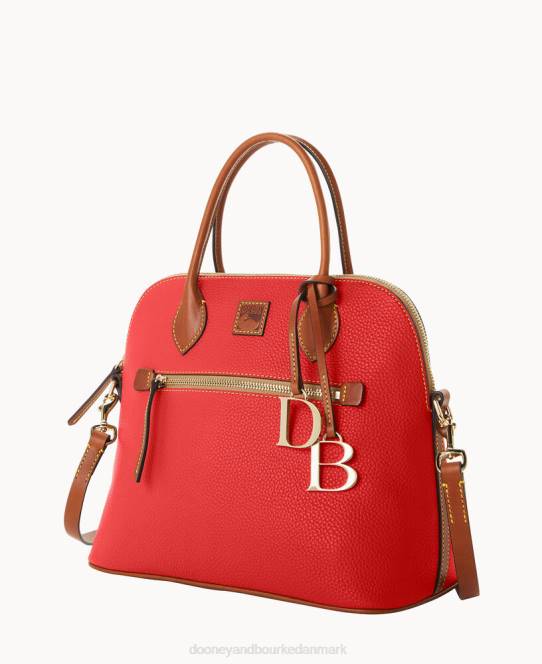 Dooney & Bourke småstenskorn stor kuppeltaske JV0J83 poser rød