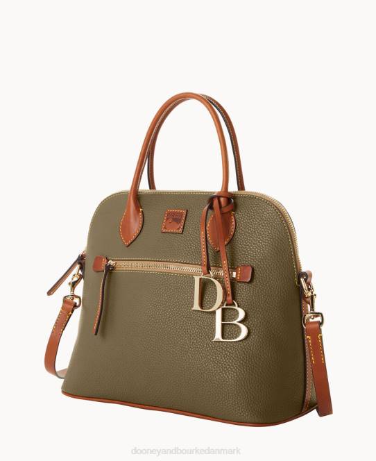 Dooney & Bourke småstenskorn stor kuppeltaske JV0J86 poser oliven