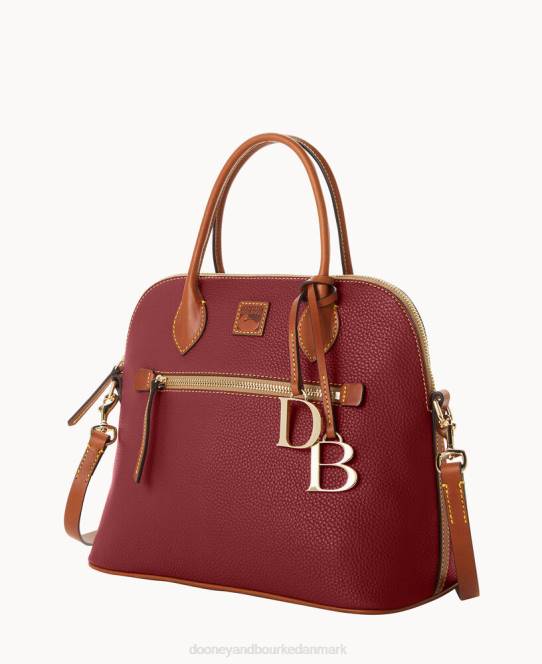 Dooney & Bourke småstenskorn stor kuppeltaske JV0J87 poser vin