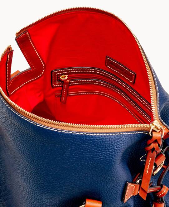 Dooney & Bourke småstenskorn stor taske JV0J480 poser midnatsblå