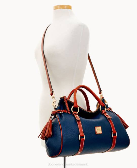 Dooney & Bourke småstenskorn stor taske JV0J480 poser midnatsblå
