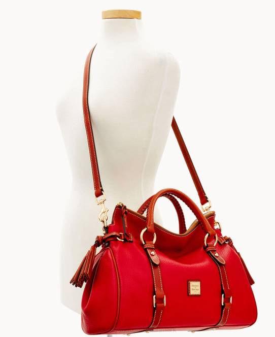 Dooney & Bourke småstenskorn stor taske JV0J481 poser rød