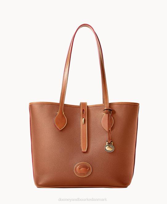 Dooney & Bourke alt vejr læder 3.0 tote 36 JV0J1099 poser karamel