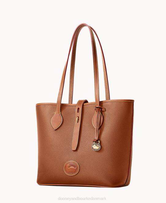Dooney & Bourke alt vejr læder 3.0 tote 36 JV0J1099 poser karamel