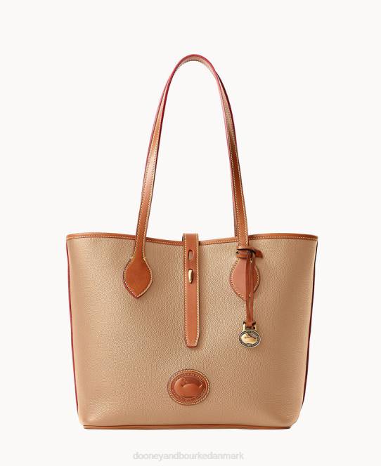 Dooney & Bourke alt vejr læder 3.0 tote 36 JV0J1103 poser taupe