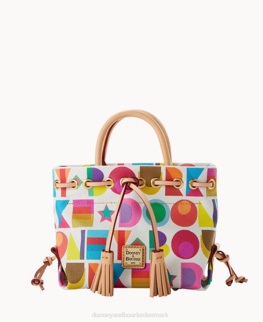 Dooney & Bourke art deco lille kvast tote JV0J1443 poser hvid