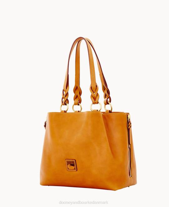 Dooney & Bourke florentinsk stor lynlåsbarlow JV0J957 poser naturlig