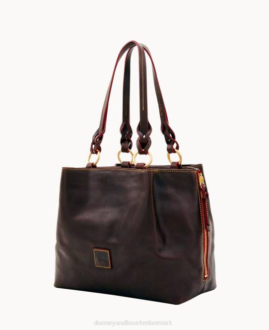 Dooney & Bourke florentinsk stor lynlåsbarlow JV0J961 poser brun tmoro