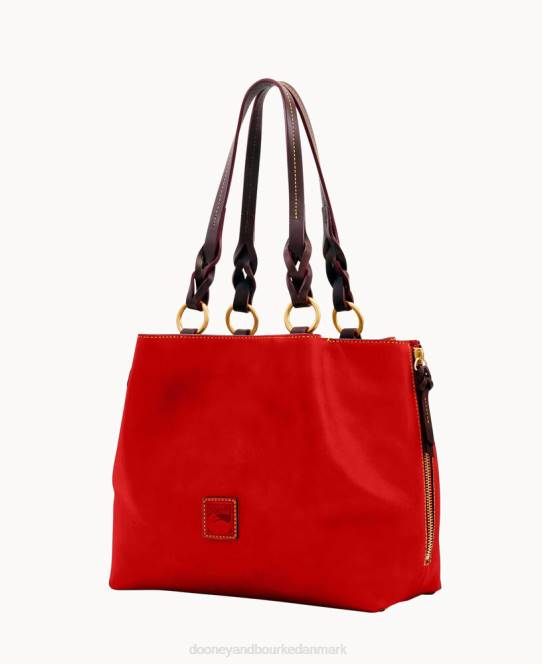 Dooney & Bourke florentinsk stor lynlåsbarlow JV0J963 poser rød