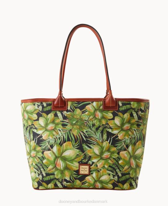 Dooney & Bourke håndflade stor lynlås-tote JV0J1495 poser trækul