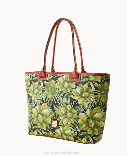 Dooney & Bourke håndflade stor lynlås-tote JV0J1495 poser trækul